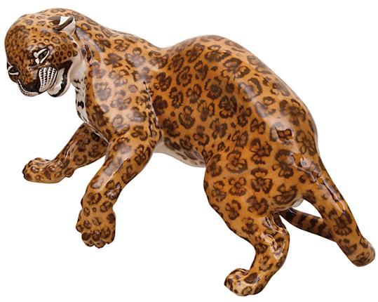 Фарфоровая фигурка "Леопард" (нападающий) производства Nymphenburg купить в онлайн магазине beau-vivant.com