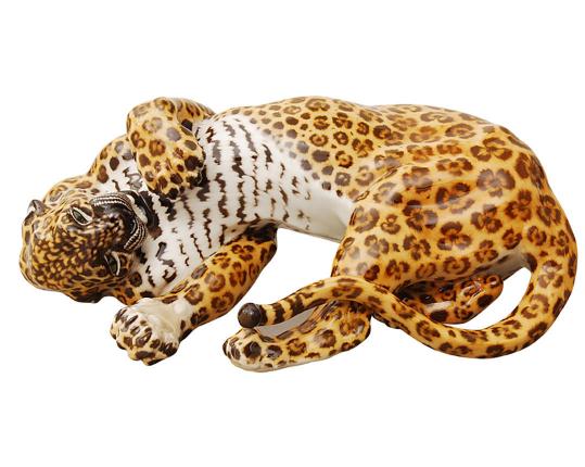Фарфоровая фигурка "Леопард"   производства Nymphenburg купить в онлайн магазине beau-vivant.com