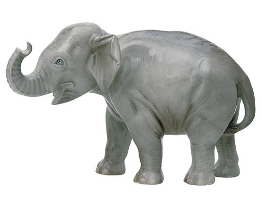 Фарфоровая фигурка "Слон" 877a производства Nymphenburg купить в онлайн магазине beau-vivant.com