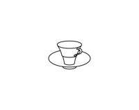 Чашка с блюдцем для эспрессо Granat 50 мл