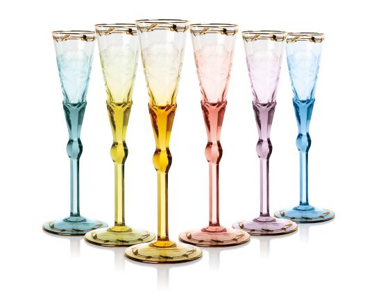 Набор бокалов для шампанского Paula 6 шт производства Moser купить в онлайн магазине beau-vivant.com