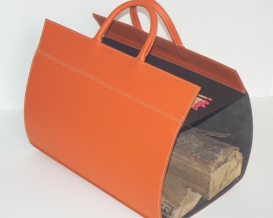 Кожаная дровница Orange  производства MIDIPY купить в онлайн магазине beau-vivant.com