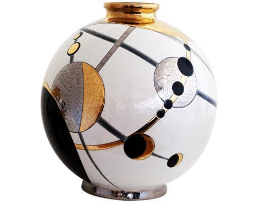 Шарообразная ваза Moon 38 см  производства Emaux de Longwy купить в онлайн магазине beau-vivant.com