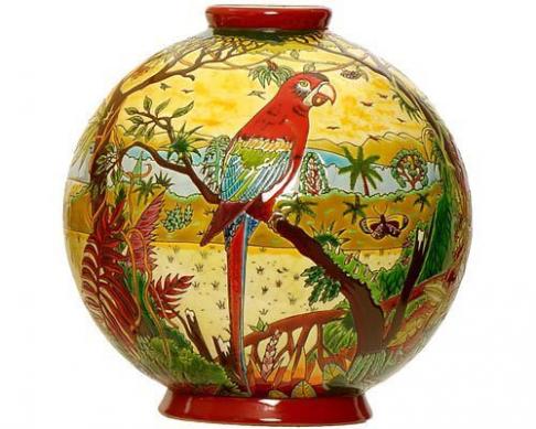 Шарообразная ваза Oiseaux d’Amérique 38 см